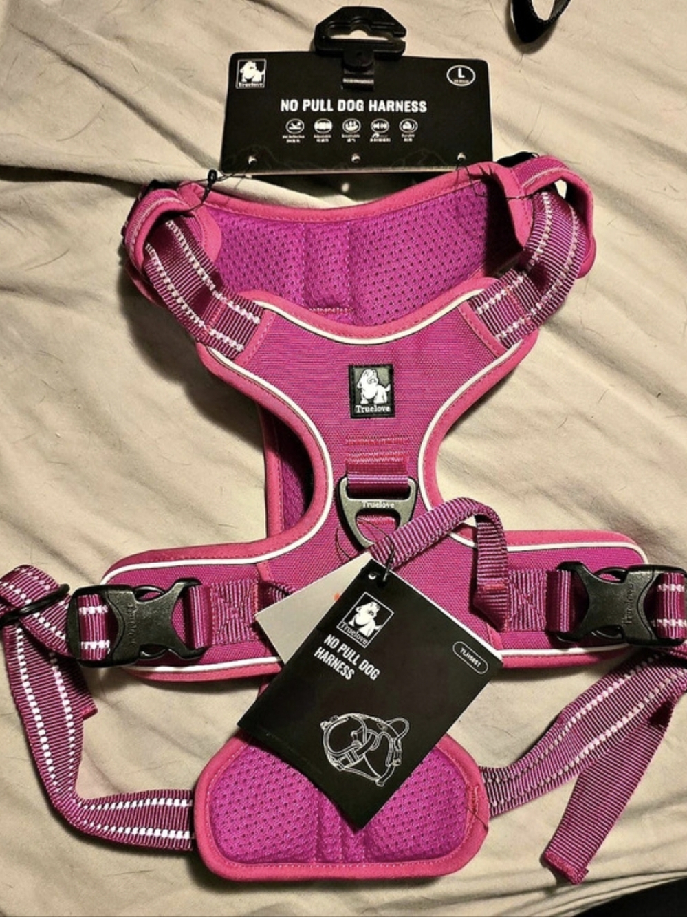 Truelove No Pull Dog Harness Dog Harness Pink & Purple Large NWT